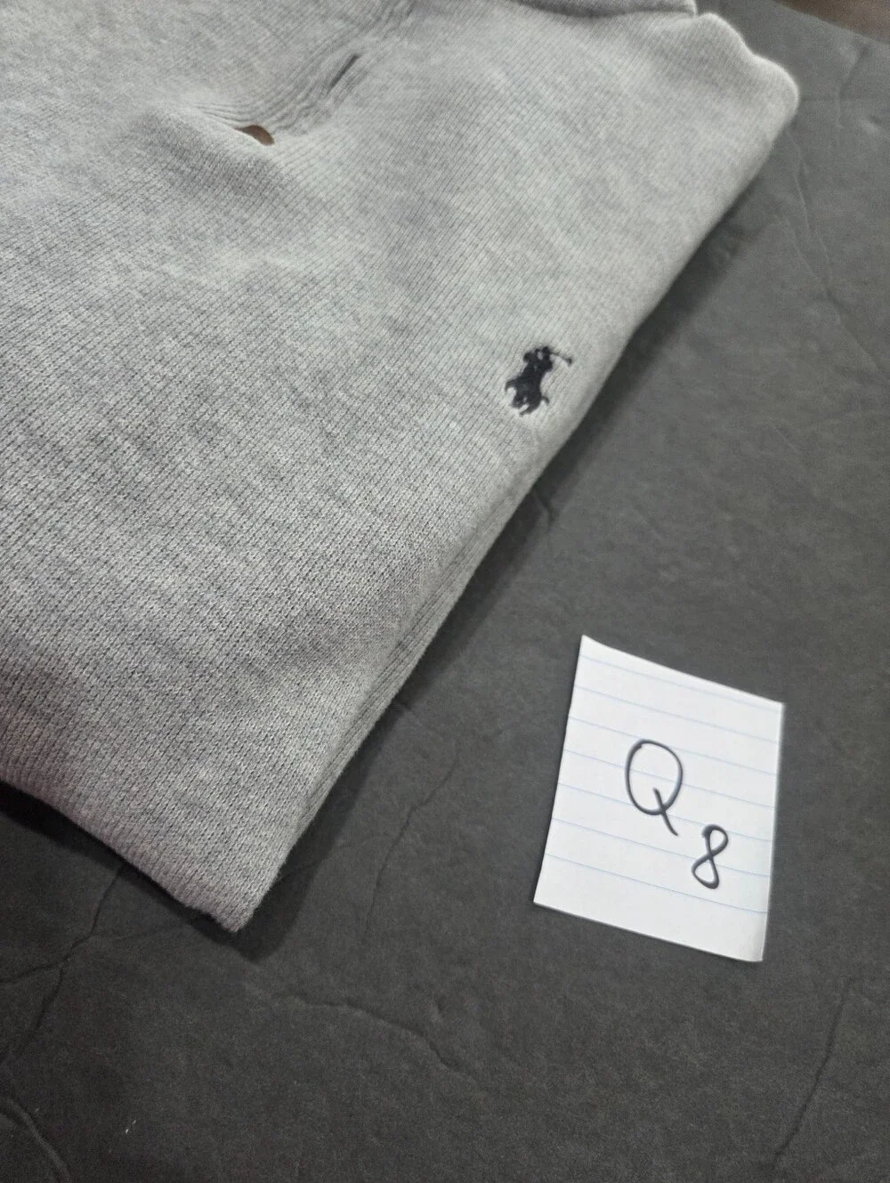 Polo by Ralph Lauren Light Gray Half-Zip Mock Neck Sweater Sz.M